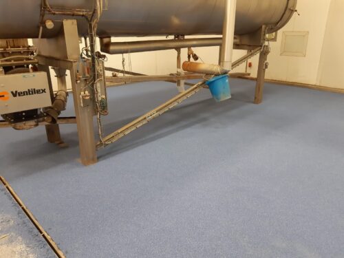 Sterke bedrijfsvloer voor voedingsindustrie en horeca