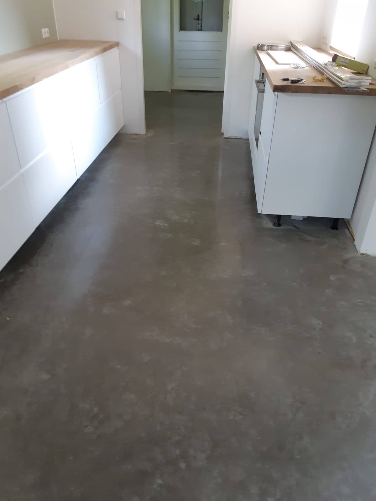 nieuwe betonvloer