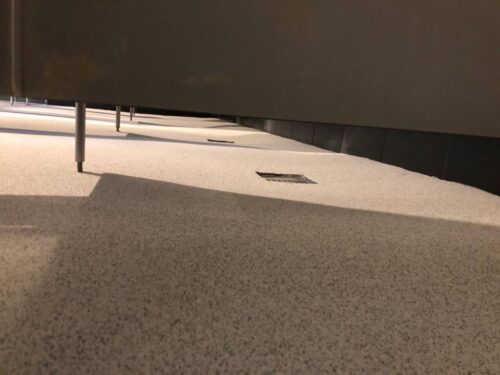 Nieuwe afvoerputten en kleedkamervloer fitnesscentrum Dinxperlo