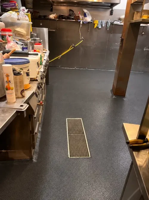PU cement vloer voor restaurant in Amsterdam