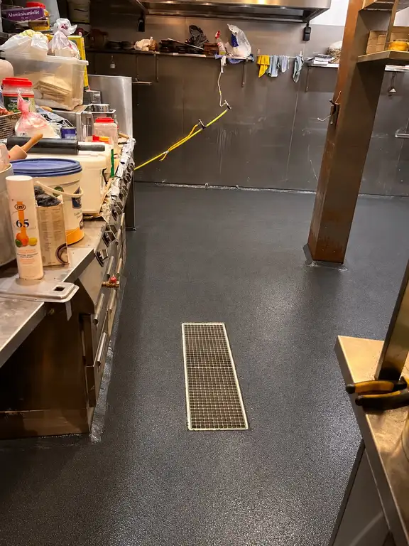 Je bekijkt nu PU cement vloer voor restaurant in Amsterdam